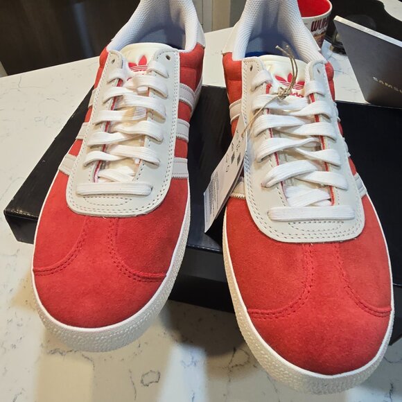 adidas Gazelle ADV Better Scarlet / Red / Gold Skateboarding JP5861 Mens Size 10 - Picture 4 of 9